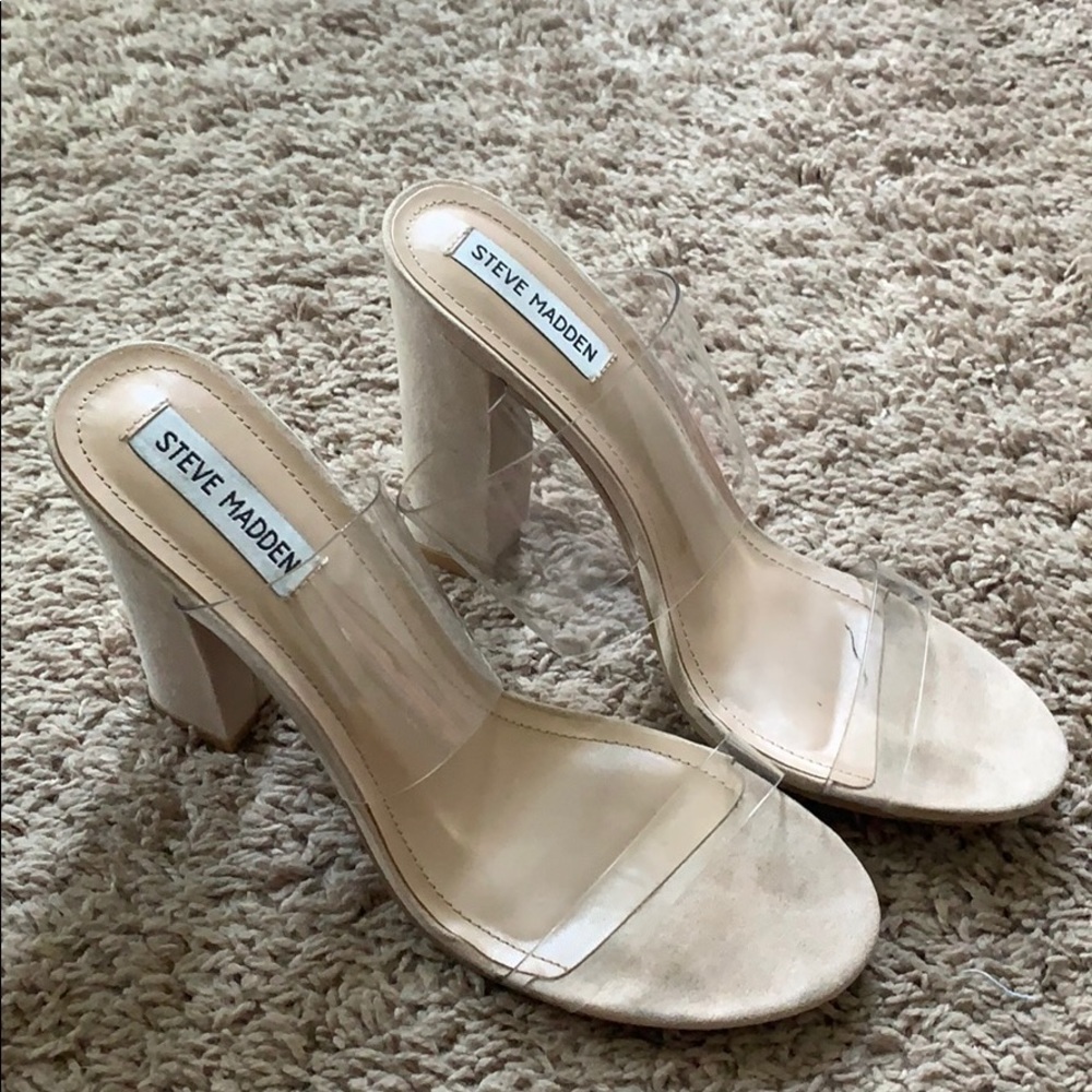 Steve Madden clear heels